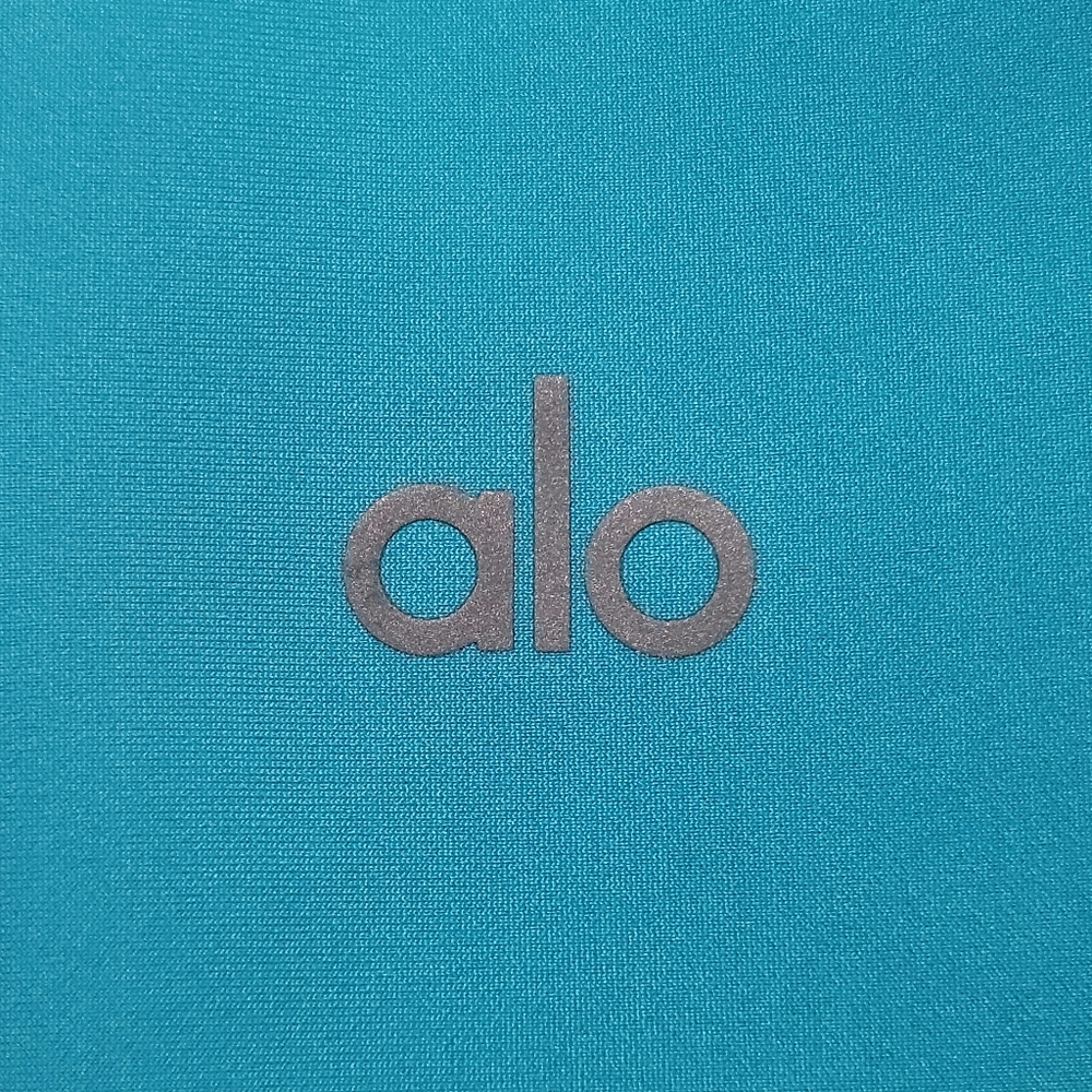 ALO Yoga High Waist Airlift Legging Full Length Sz XS Bright Aqua Blue W5766R - Picture 13 of 16